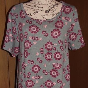 LuLaRoe  Carly Dress Gray, Pink, Red